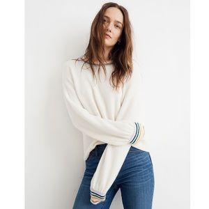Madewell rainbow trim Gladwell pullover sweater.